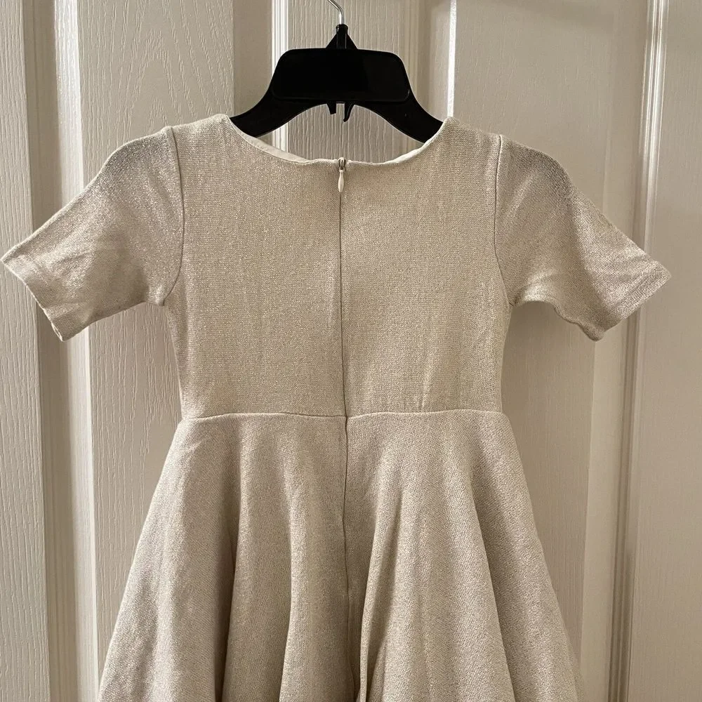 Joyfolie Roselyn Petticoat Dress in Gold Tulle Hi-Low Mia Joy Girls Size 5